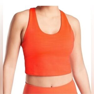 Athleta Top Ultimate Space Dye Crop Tank Supersonic Orange